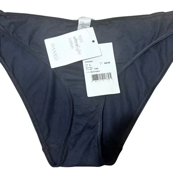 Hanro Women's Ultralight Bikini Panty in Black Size L - Picture 3 of 3